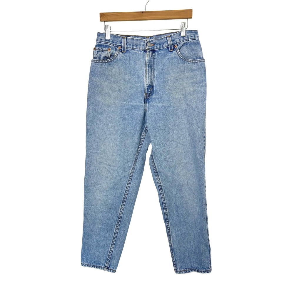 Levi Jeans Womens 12 Blue 550 Relaxed Fit Tapered Leg Vintage 90s Mom High Waist